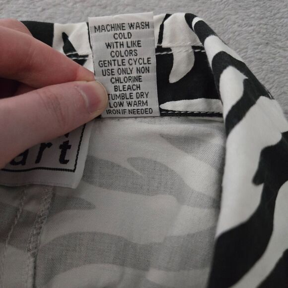 Vintage Keren Hart Womens Zebra Print Button Up Jacket Size M Maximalist Artsy - Picture 4 of 5